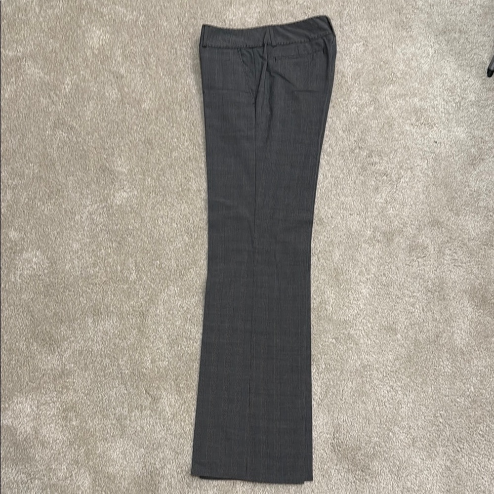 Charcoal Gray Trousers with Flat Front Design